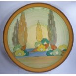 A Clarice Cliff 'Bizarre' pottery charger,
