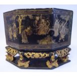 A 20thC Chinese carved, gilded,