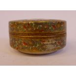 An early 20thC Japanese Satsuma earthenware box,