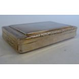 An early 19thC silver snuff box of shallow,