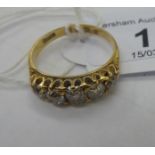 An 18ct gold ring,