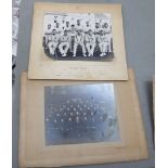 Late 19thC and first half of the 20thC monochrome photographs: to include 1950/51 team pictures