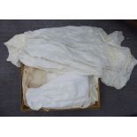 An Edwardian silk Christening gown;