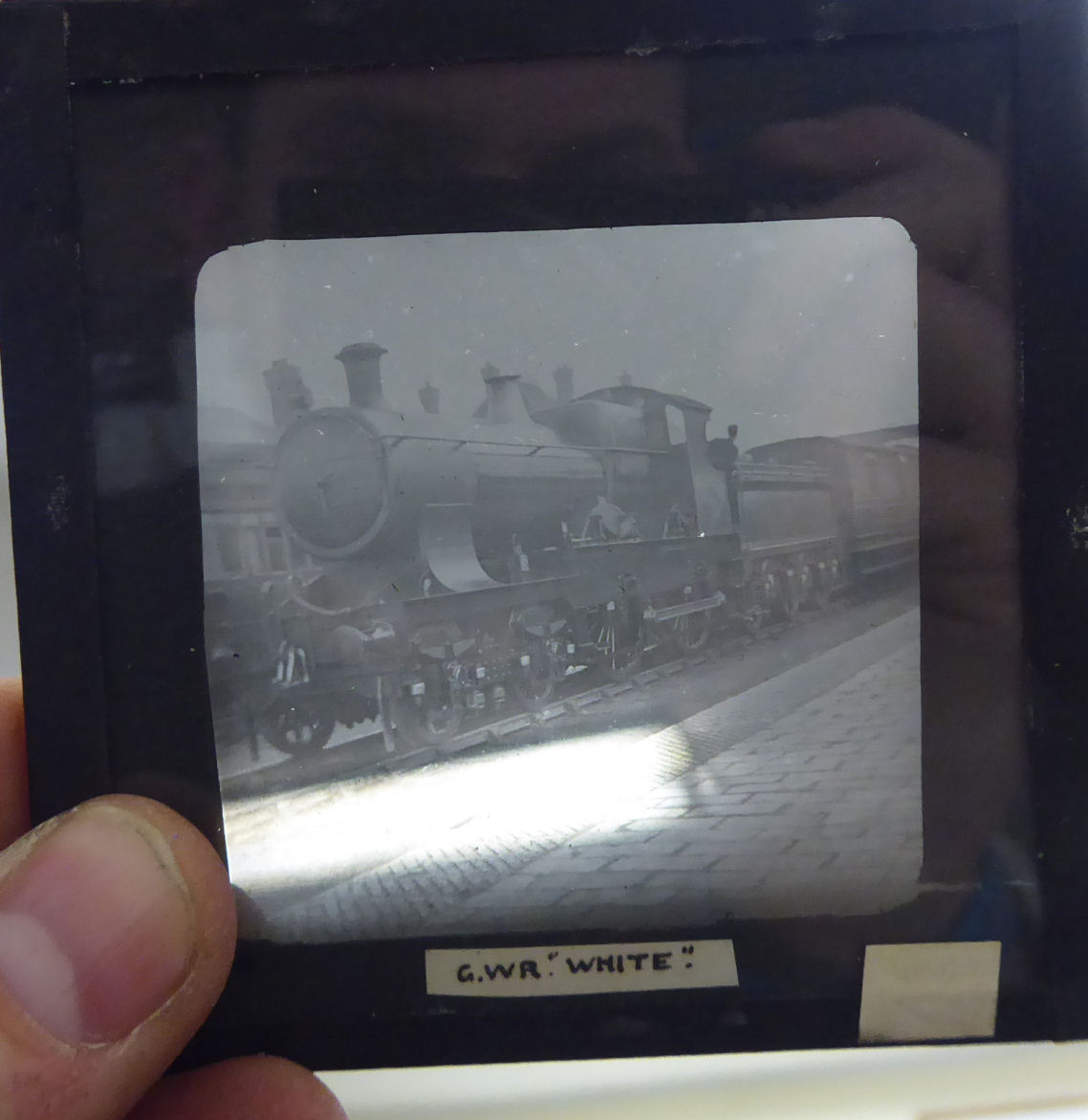 Monochrome photographic glass magic lantern slides,