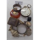 Silver and white metal collectables and items of personal ornament: to include a silver Alfred