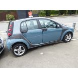 A 2005 Smart Car five door hatchback, reg. LN55 OSO 1.