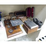 A mixed lot: to include a late Victorian set of postal scales,