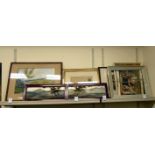 Framed and unframed pictures and prints: to include Van Gill - a landscape watercolour bears a