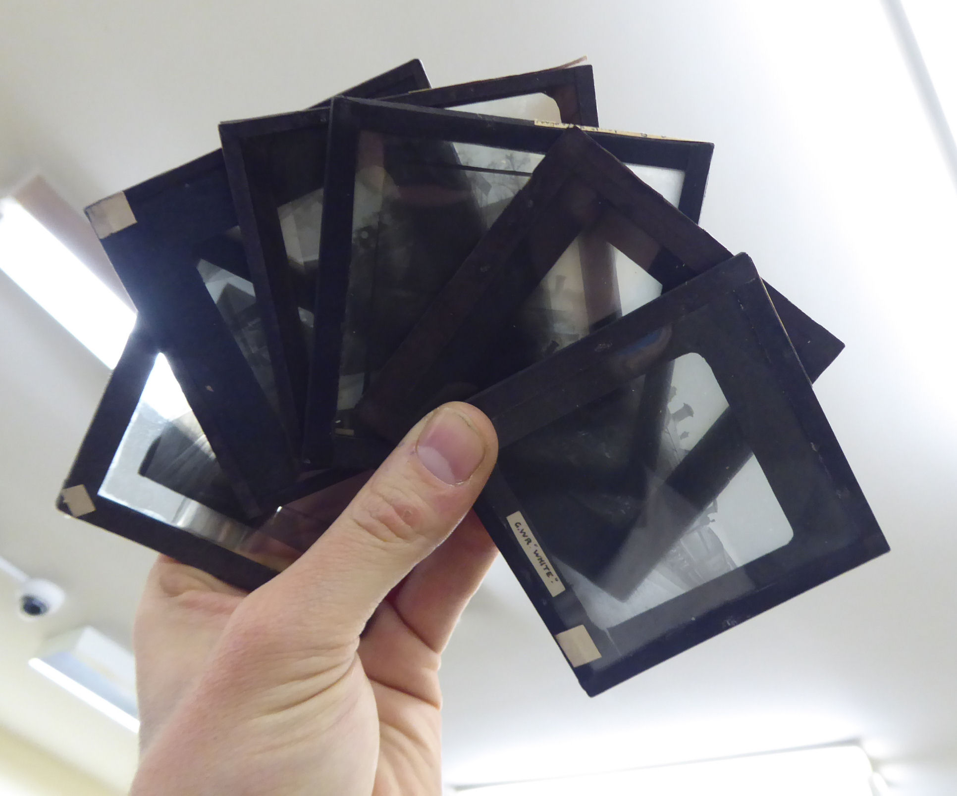 Monochrome photographic glass magic lantern slides, - Image 2 of 2