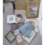 Framed and unframed pictures and prints: to include Albert Stevens - a landscape study watercolour