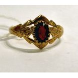 A 9ct gold ring,