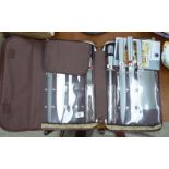 A Waltmann & Sons stainless steel nine piece kitchen knife set,