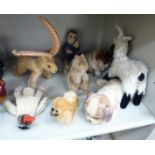 Small modern Steiff soft toys: to include goats and dogs OS3