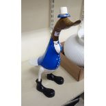 A modern painted wooden model duck,