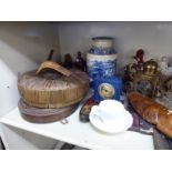 A mixed lot: to include a mid 19thC moulded china jug,