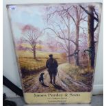 A printed metal sign 'James Purdy & Sons' 20'' x 28'' SR