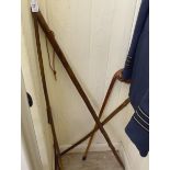 Various equestrian and other whips, walking sticks and canes,