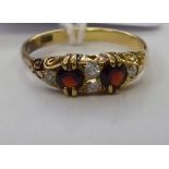 A gold coloured metal ring,