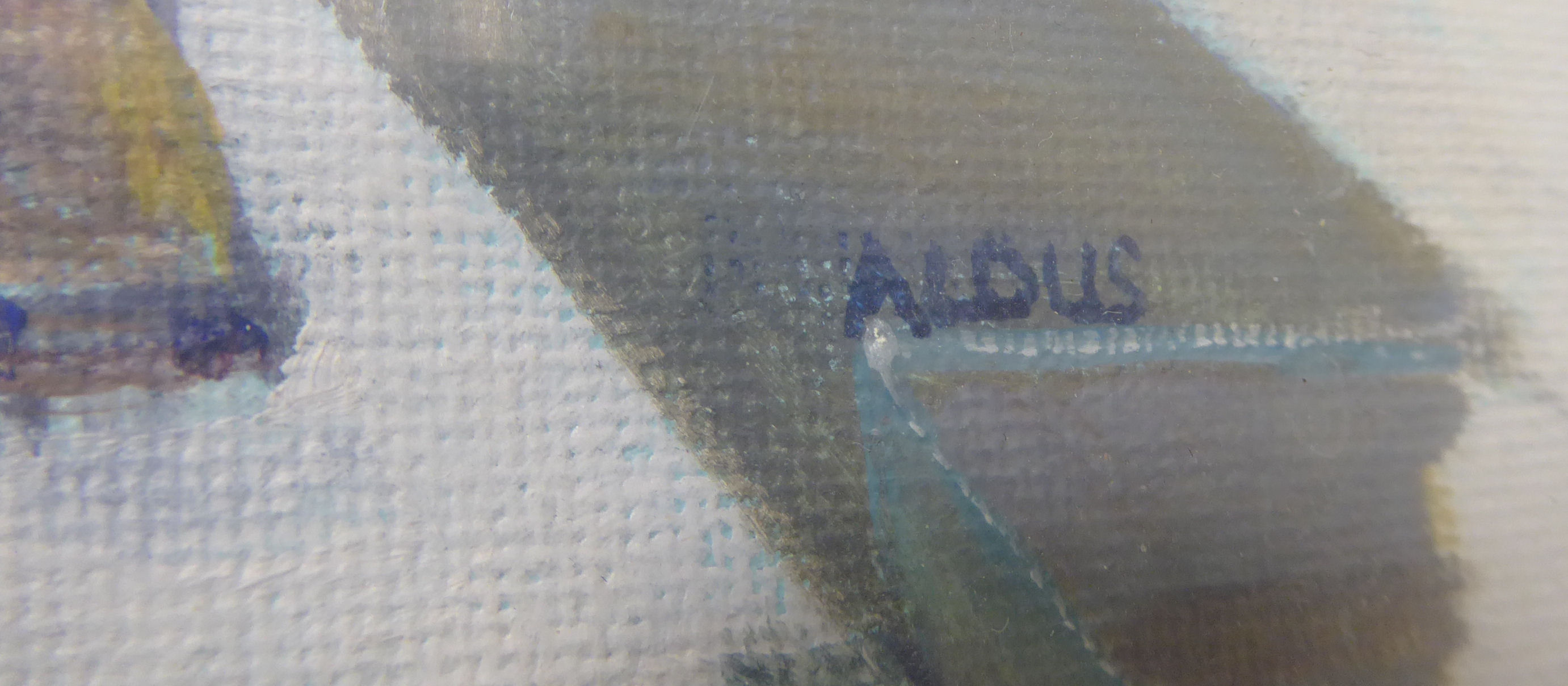 Aldus - St Paul's from Tate Modern acrylic bears a signature 23'' x 17'' framed HSR - Image 2 of 2