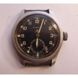 A 1940s Timor stainless steel cased military issue wristwatch, stamped WWW K 10995 40895,