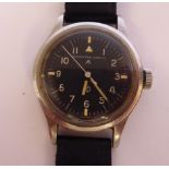 An International Watch Co Mark II stainless steel cased military issue pilot's wristwatch,