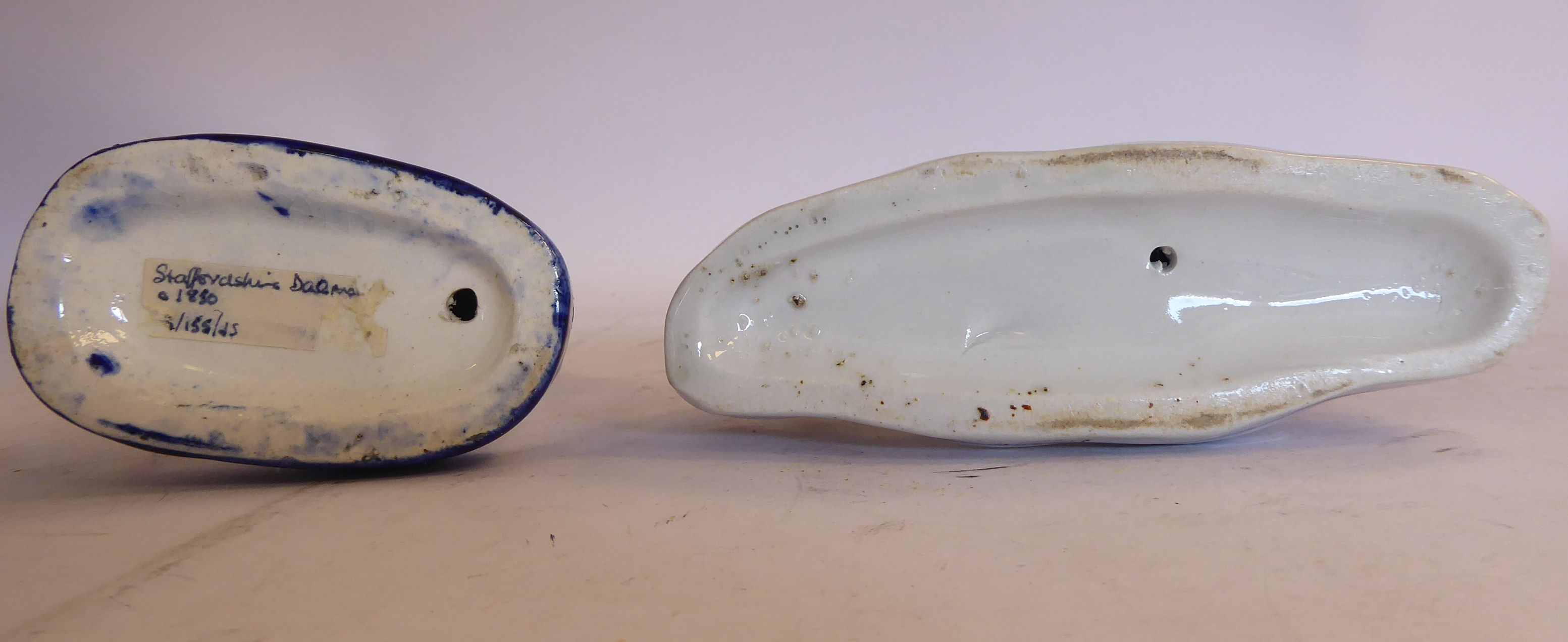 Two 19thC Staffordshire pottery models, viz. - Image 5 of 6