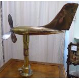 A 'vintage' brass anemometer/wind direction indicator,