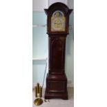 An Edwardian mahogany and lacquered brass mounted longcase clock,