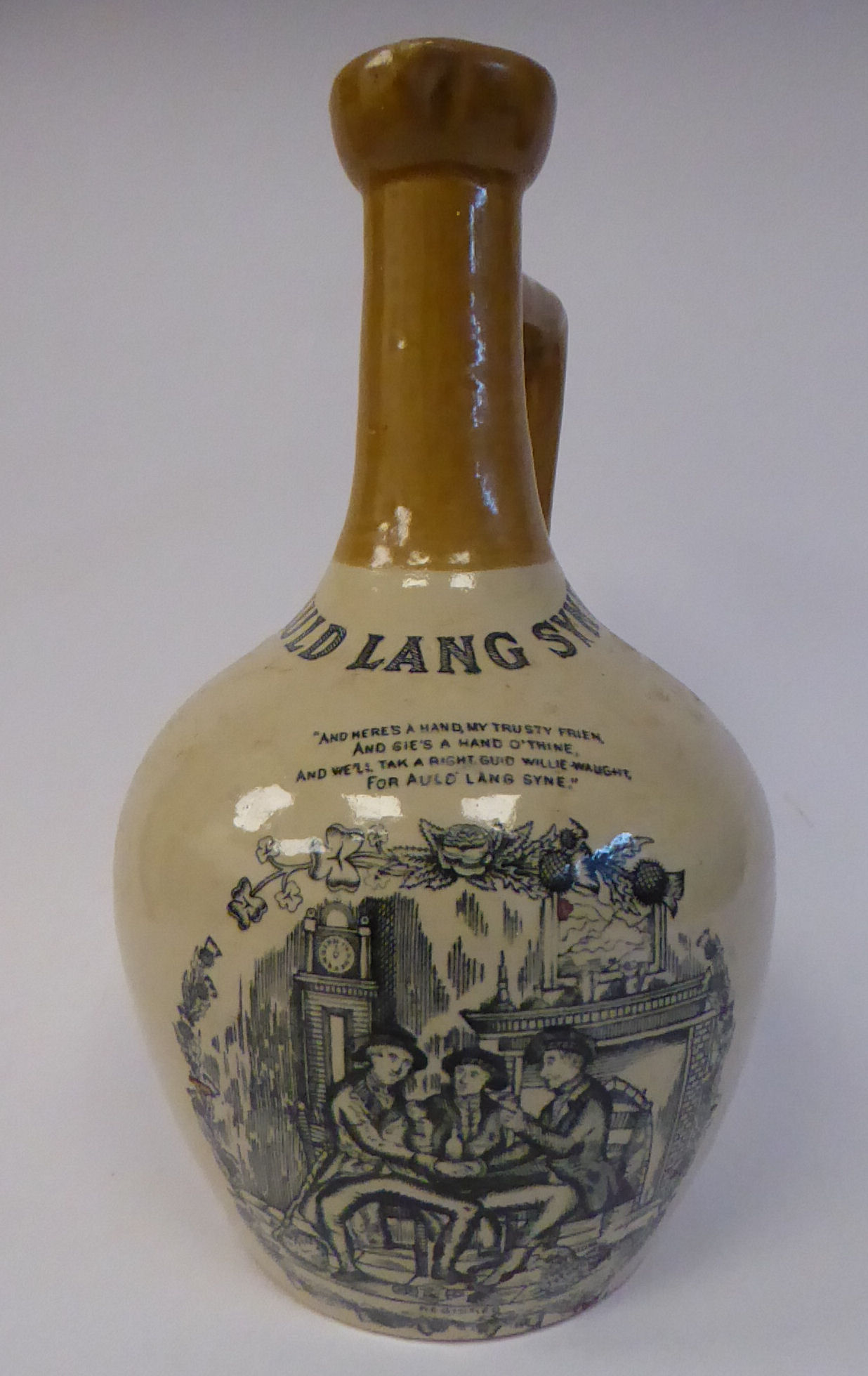 A late 19th/early 20thC J Kennedy Barrowfield pottery two tone brown glazed stoneware wine ewer of - Image 3 of 16