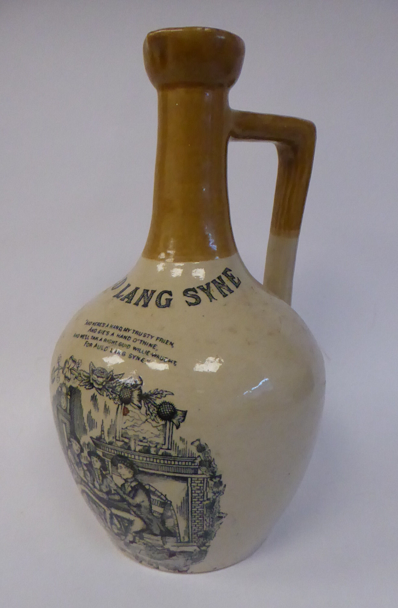 A late 19th/early 20thC J Kennedy Barrowfield pottery two tone brown glazed stoneware wine ewer of - Image 2 of 16