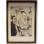 Laura Knight - 'Some Clowns' drypoint,