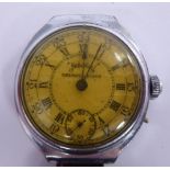 A 'vintage' Services Despatch Rider nickle plated cased wristwatch,