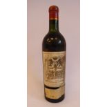 A bottle of 1943 Chateau Lafon Rochet red wine