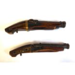 A pair of 19thC Japanese 'hand canons' the barrels inlaid with Kornai work 5.