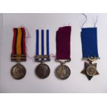 Three Victorian medals on ribbons, awarded to 191 Sergt. J Walsh Military Mounted Police, viz.