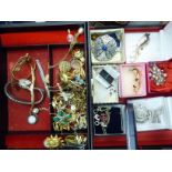 A collection of costume jewellery: to include earrings, necklaces,