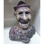 A Victorian style painted cast iron novelty money bank,