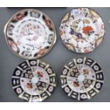 A pair and two similar Royal Crown Derby bone china plates,