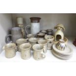 Studio pottery tableware: to include mugs,