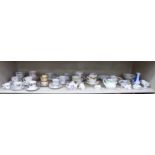 Decorative ceramics: to include cabinet cups and saucers,