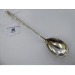 A 20thC Eastern European silver coloured metal presentation spoon,