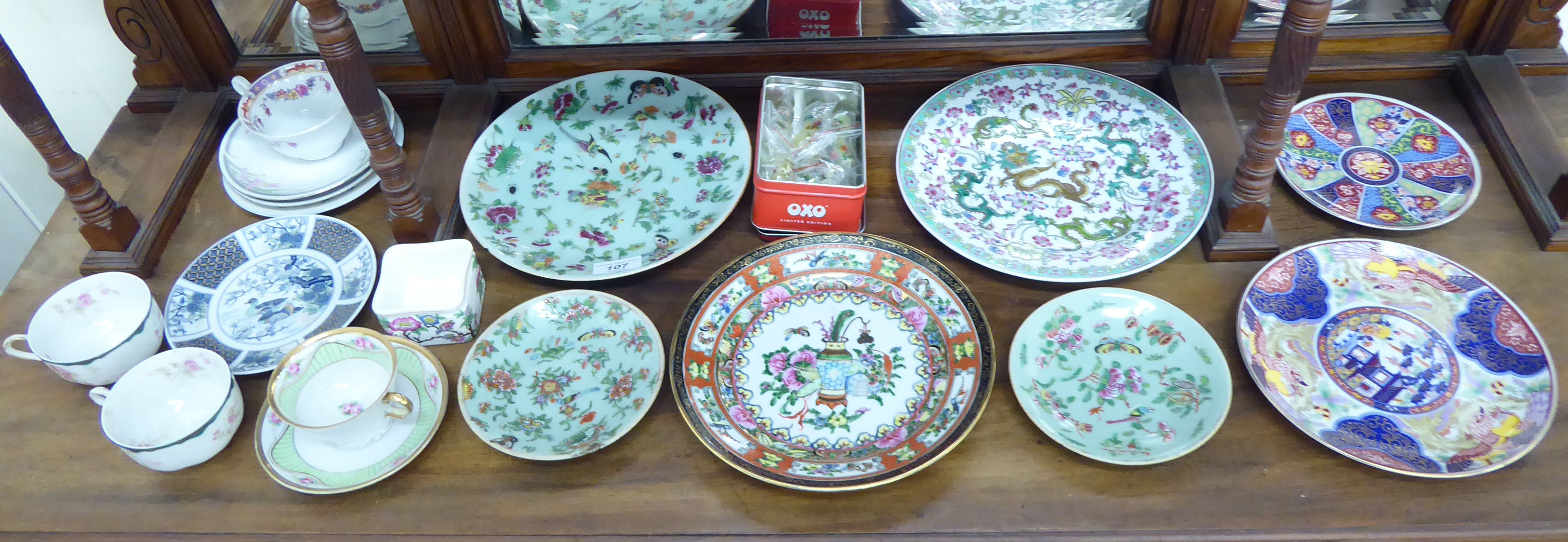 Ceramics: to include a late 19thC Canton porcelain plate,