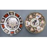 A Royal Crown Derby bone china plate, decorated in the Imari palette 9.