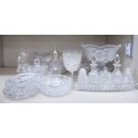 Decorative cut crystal and other glassware: to include a cruet OS10