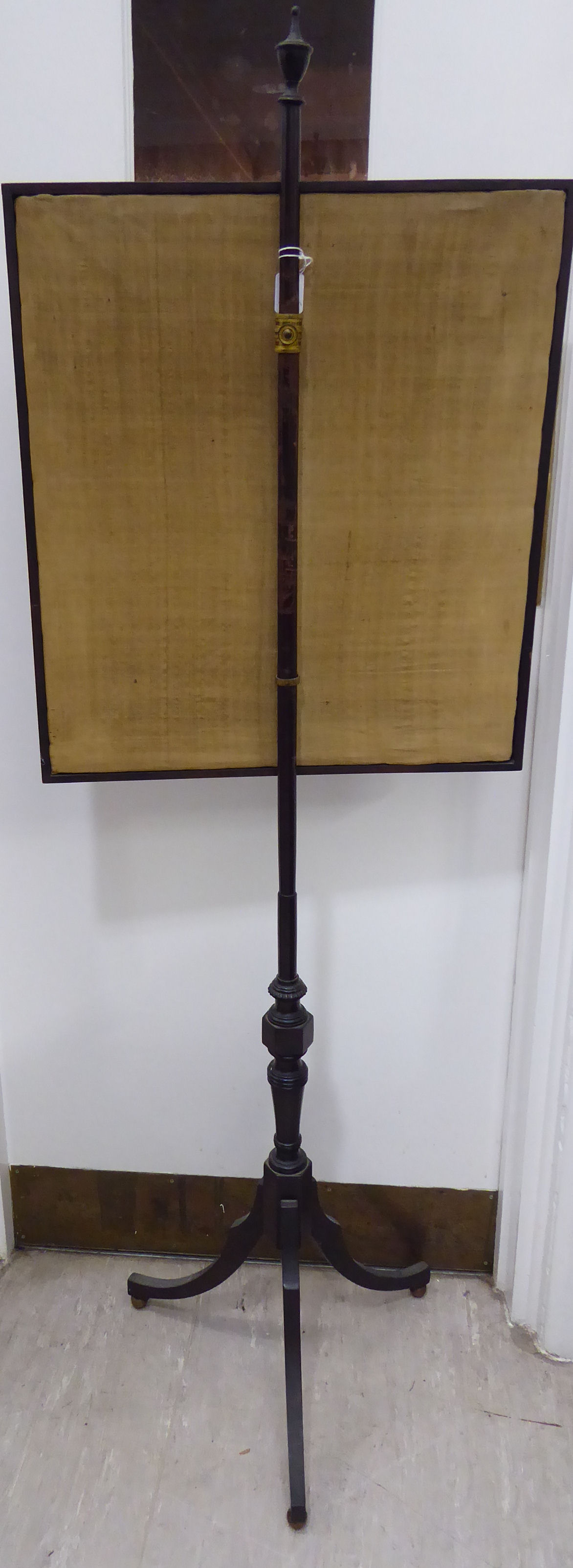 A late Regency mahogany polescreen, - Image 5 of 5