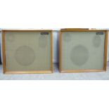 A pair of Heathkit teak cased speakers 23''h 26''w SR