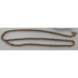 An 'antique' 9ct gold belcher link neckchain 11