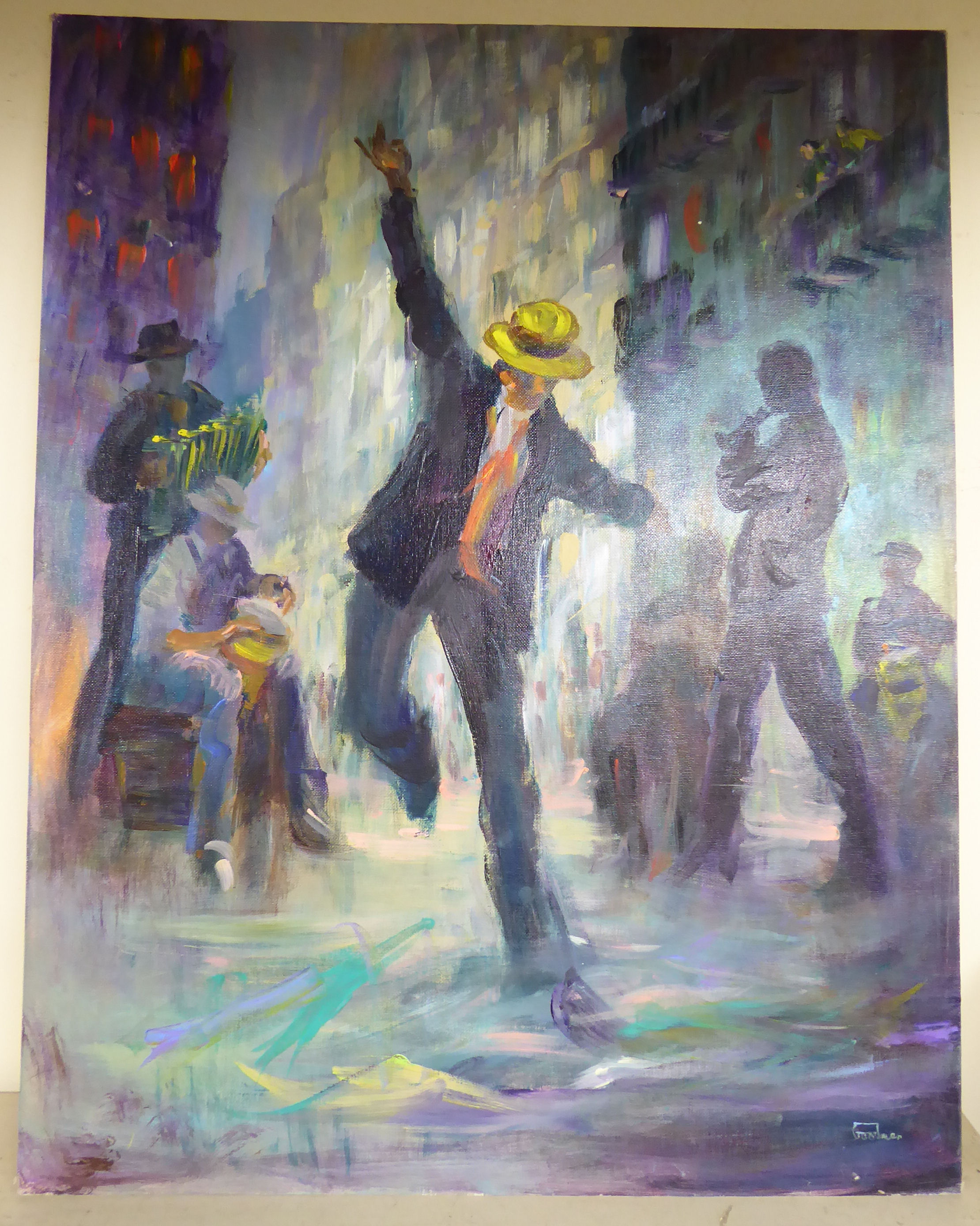 * Goodman - a street dancer oil on board bears a signature 28'' x 22'' T0S8