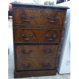 A modern mahogany finished two drawer filing cabinet,