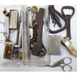 19thC and later corkscrews and other small collectables: to include a folding bow;